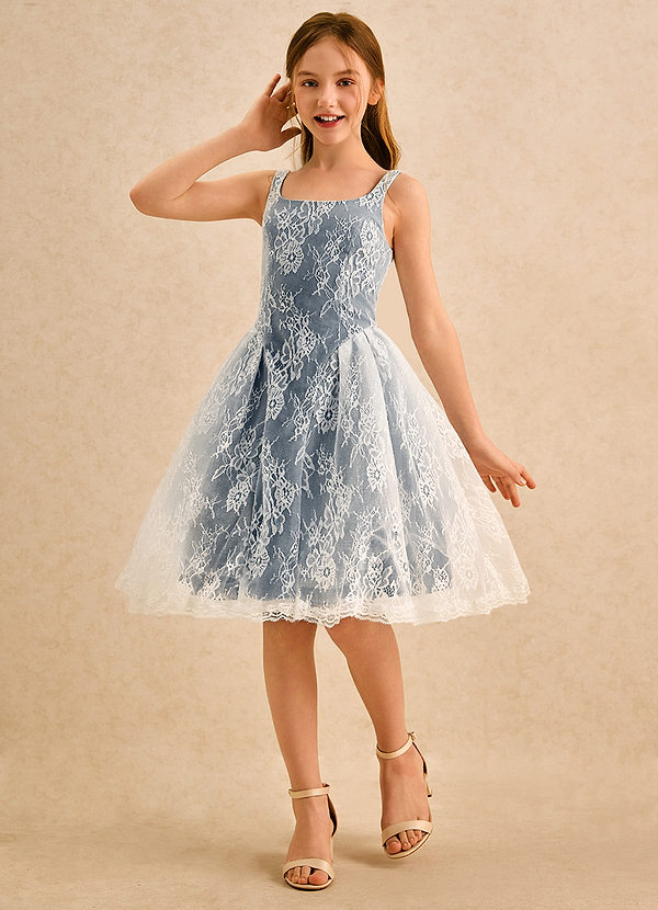 Azazie Cubbie Girls Formal Flower Girl Dresses Neptune A-Line Lace Dress image1