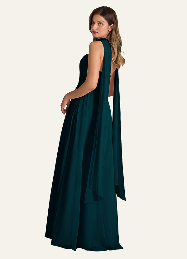 front Azazie Bijpassende kleur chiffon sjaal