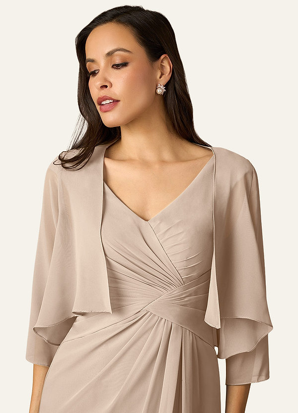 front Azazie Farblich Passendes Fisher-Chiffon-Wickeltuch