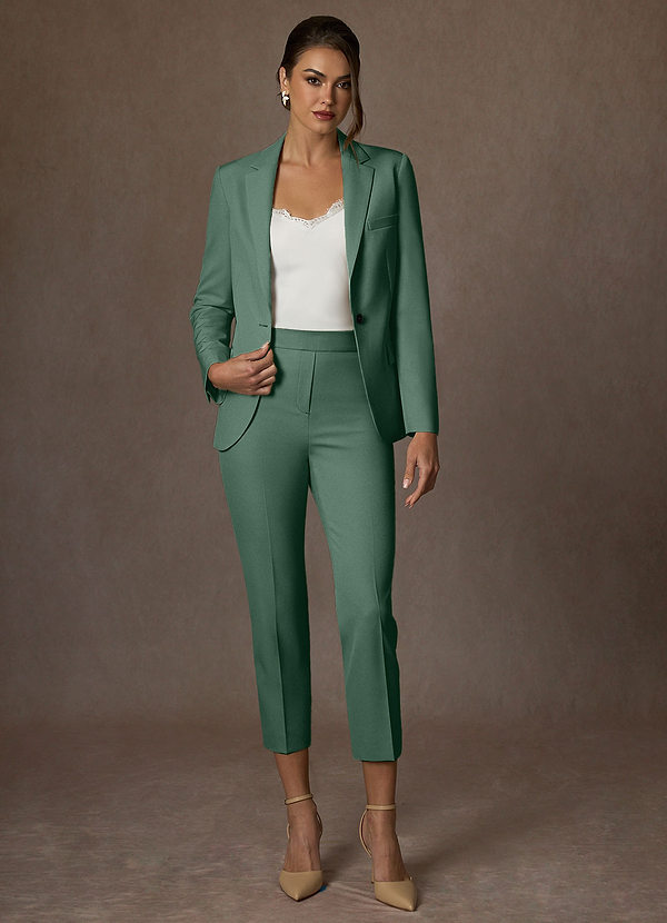 front Kennedy Eucalyptus Structured Stretch Pants Suit