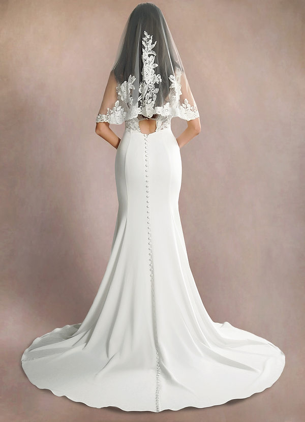 front Charity Lace Elbow Veil