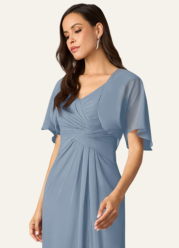 front Azazie Stola In Chiffon Salome In Colore Abbinato