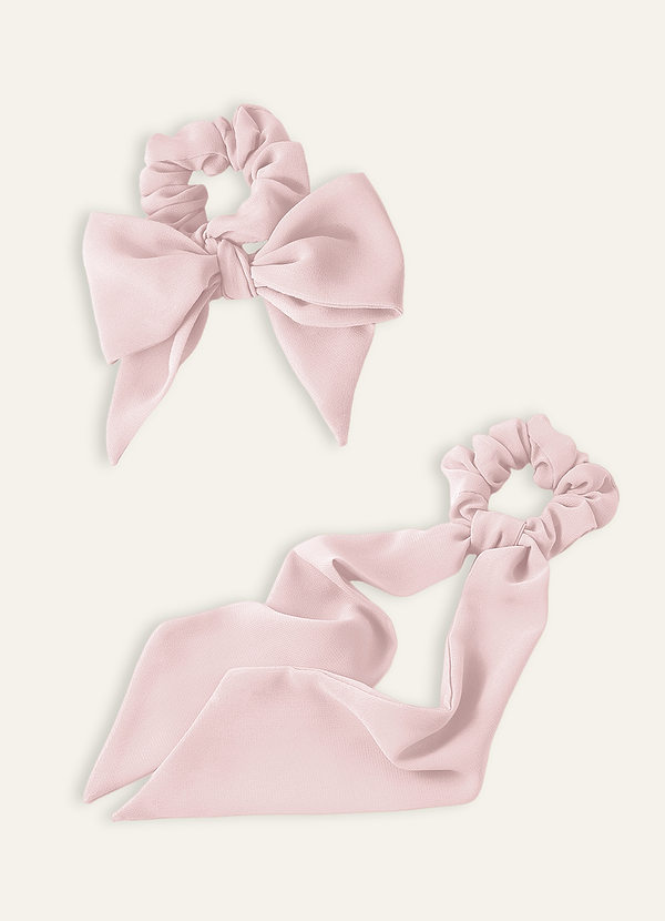 front Conjunto de 2 lenços de cabelo multiuso em chiffon na mesma cor