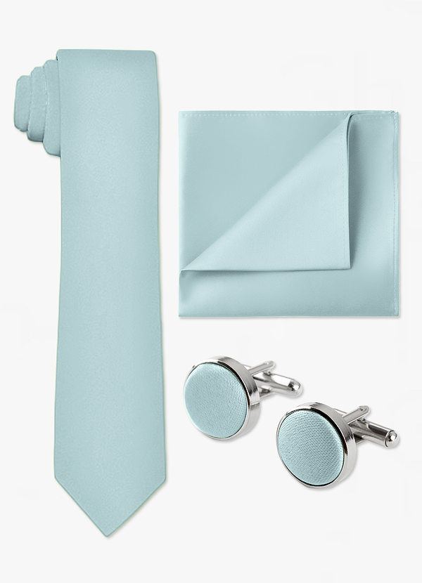 front Ensemble cravate, pochette et boutons de manchette assortis