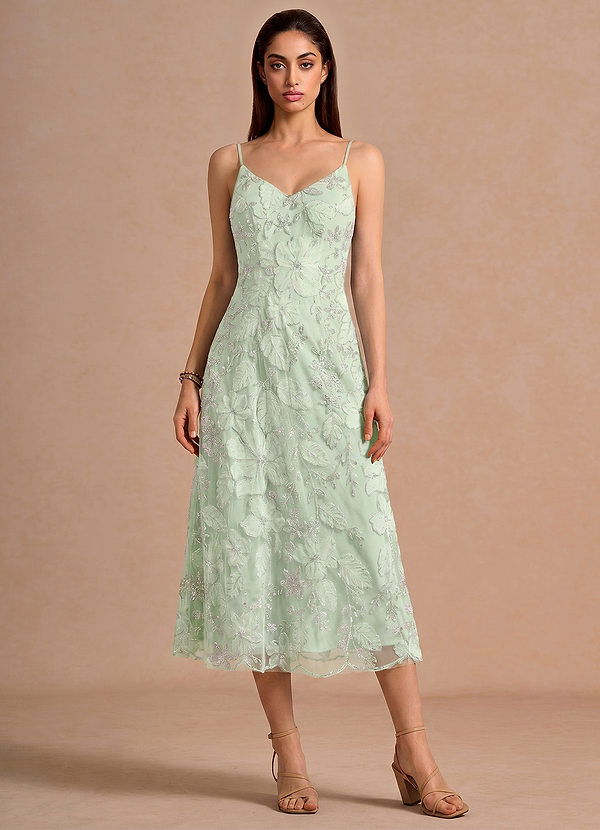 Vestido Verde Claro Midi Joreth image1