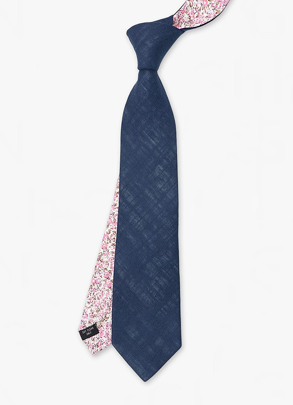 front Soft Cotton Groomsmen Two-Sided Skinny Tie
