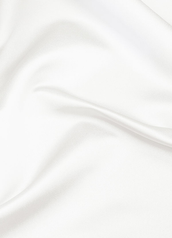 front Tela satinada mate Azazie cortada a medida Marfil