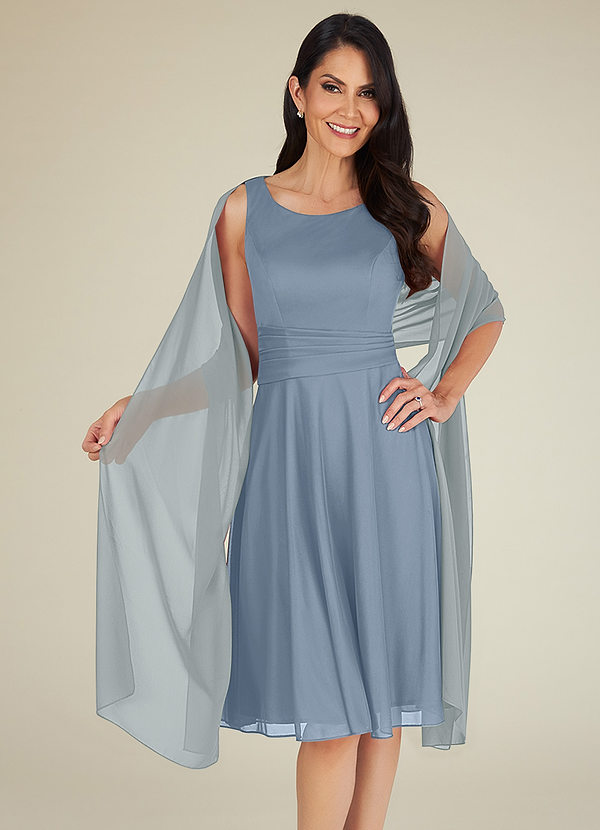 Azazie Farblich Passender Chiffon-Schal front