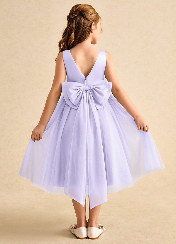 Azazie Winnie Flower Girl Dresses Lilac Ball-Gown Bow Tulle Dress image1