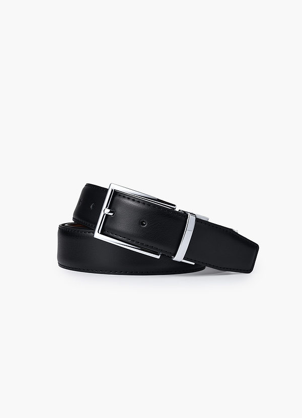 Men's Matte Leather Reversible Belt front