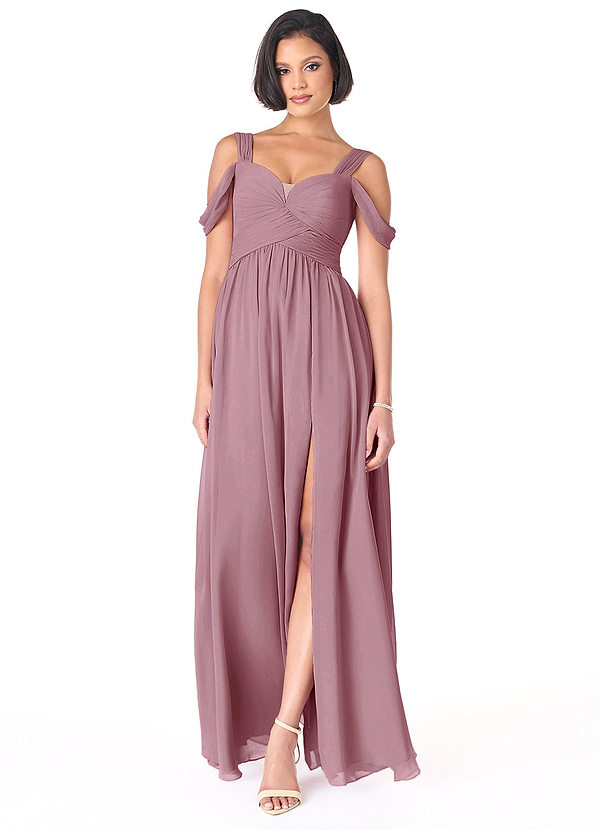 Off-the-shoulder Junior Bridesmaid Dresses with Sash Vintage Mauve