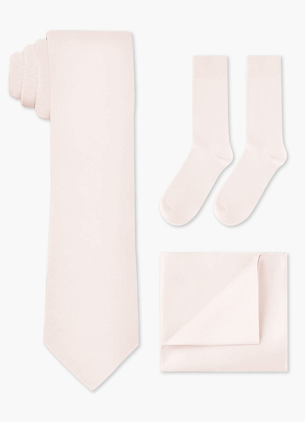 front Matching Wide Tie & Pocket Square & Socks Set