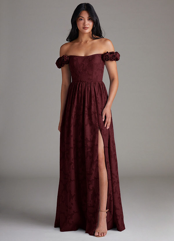 Autumn Wine Maxi Dress front