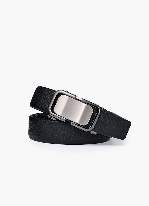 Men's Pebbled Leather Ratchet Belt front
