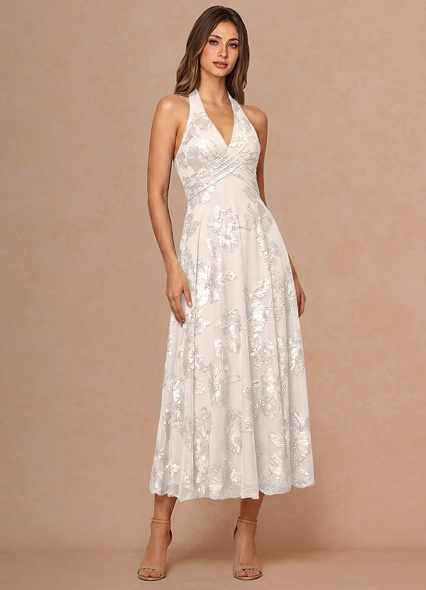 Josee Cloud White Midi Dress image1