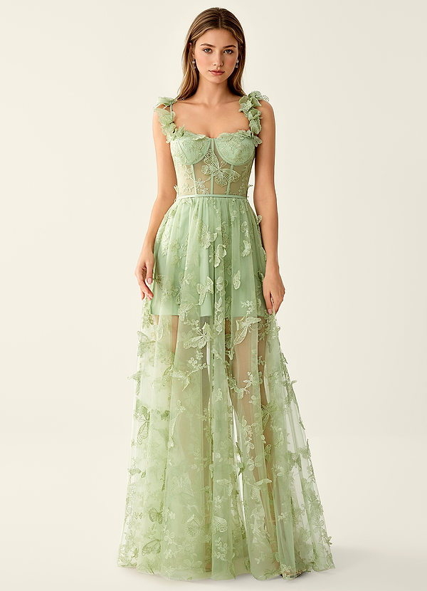 Alextory Sage 3D Flower Lace Tulle Prom Dress image1