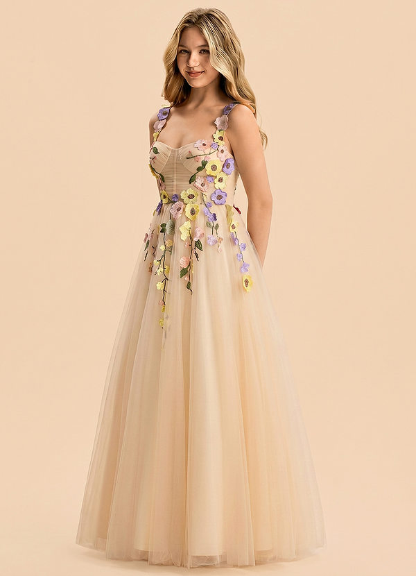 front Azazie Avery Junior Formal Dress