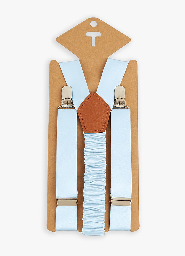 front Matching Color Boy's Matte Satin Suspenders