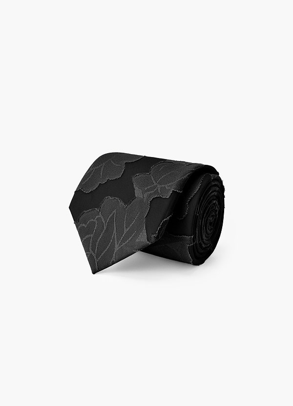 front Floral Burnout Modern Tie