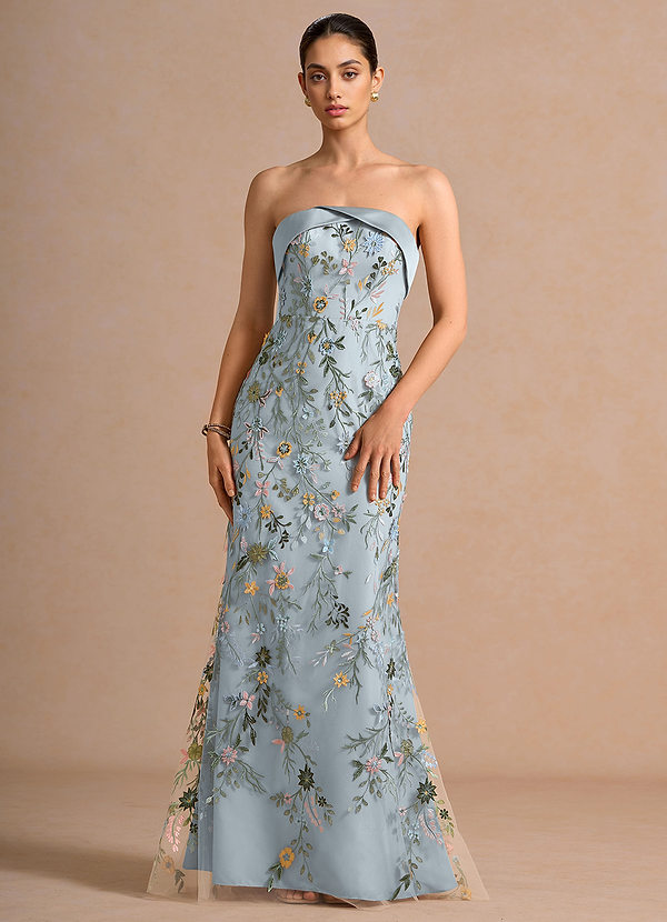 Beabea Sky Blue Maxi Dress image1