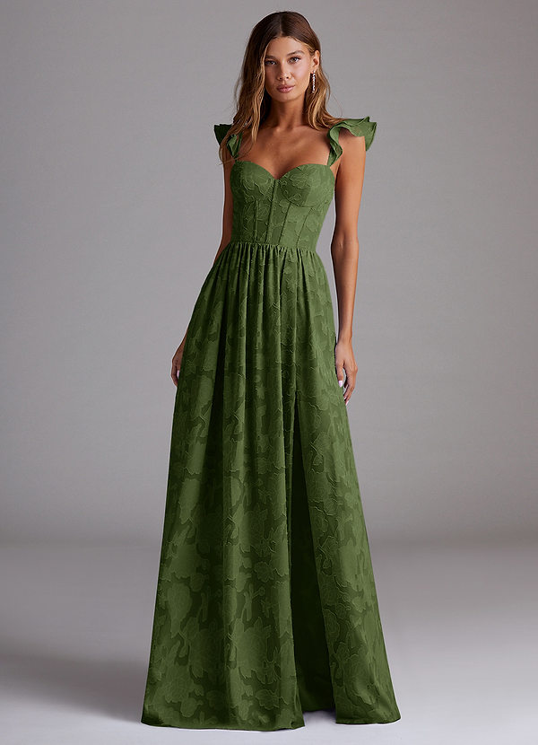 Denisse Olive Corset Maxi Dress image1
