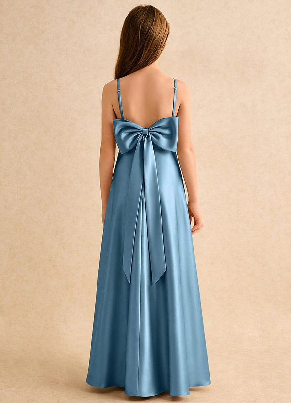 Azazie Joella Girls Formal Klänningar för brudeflicka Klä A-Line i Stretch Satin Plisserad image1