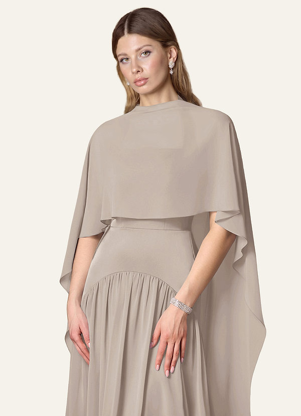 front Azazie Matching Color Chiffon Multiway Cape