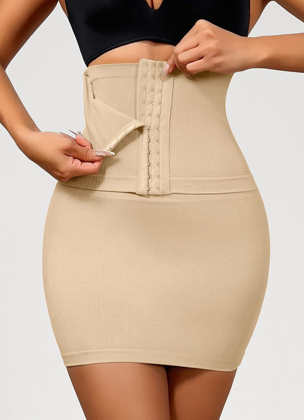 front Powerful Tummy-Control High-Waist Seamless Shapewear Slip