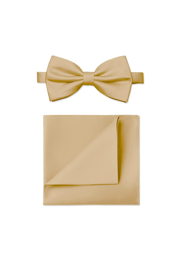 front Set aus Fliege und Einstecktuch aus mattem Satin für Herren