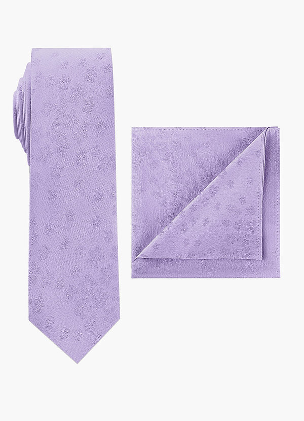 front Conjunto de corbata jacquard y pañuelo de bolsillo
