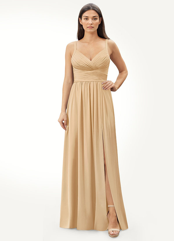 Azazie Chanel Gold Bridesmaid Dresses | Azazie