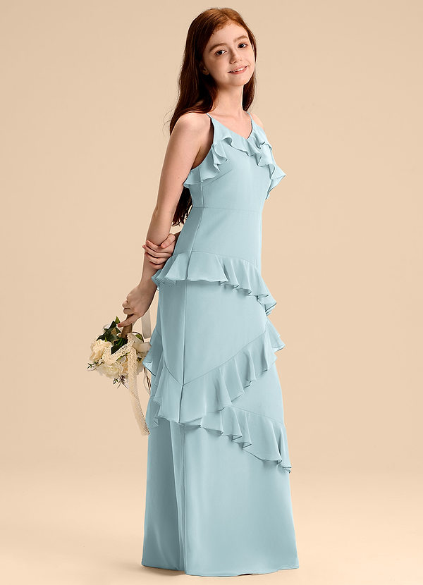 Azazie Evara Junior Mist A-Line Chiffon Dress image1