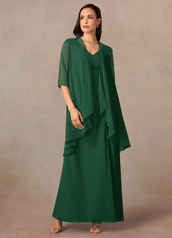 front Azazie Bijpassende Kleur Olivia Chiffon Omslagdoek