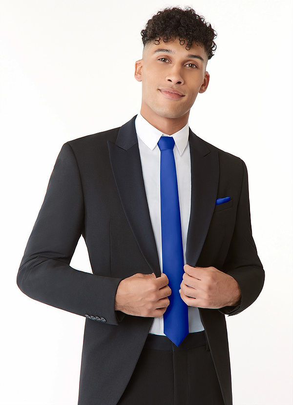 front Corbata ajustada de satén mate