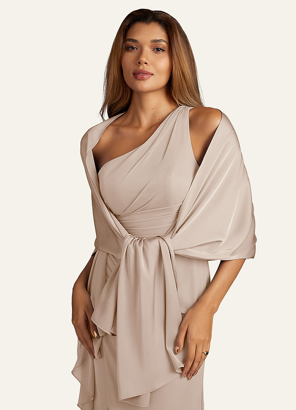 front Azazie Vastaavan Värinen Aleena Stretch Satiinihuivi