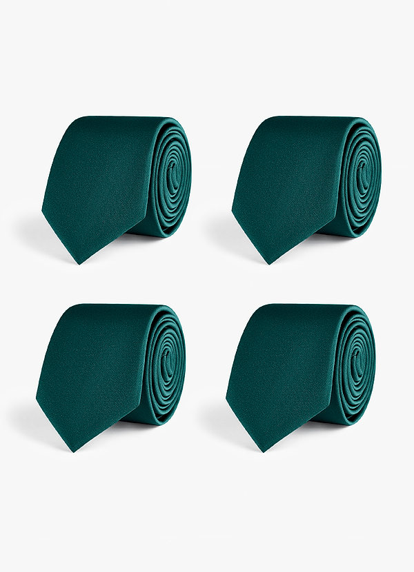 front Ensemble de 4 cravates fines en satin extensible