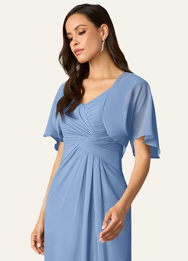 front Azazie Matching Color Salome Chiffon Wrap