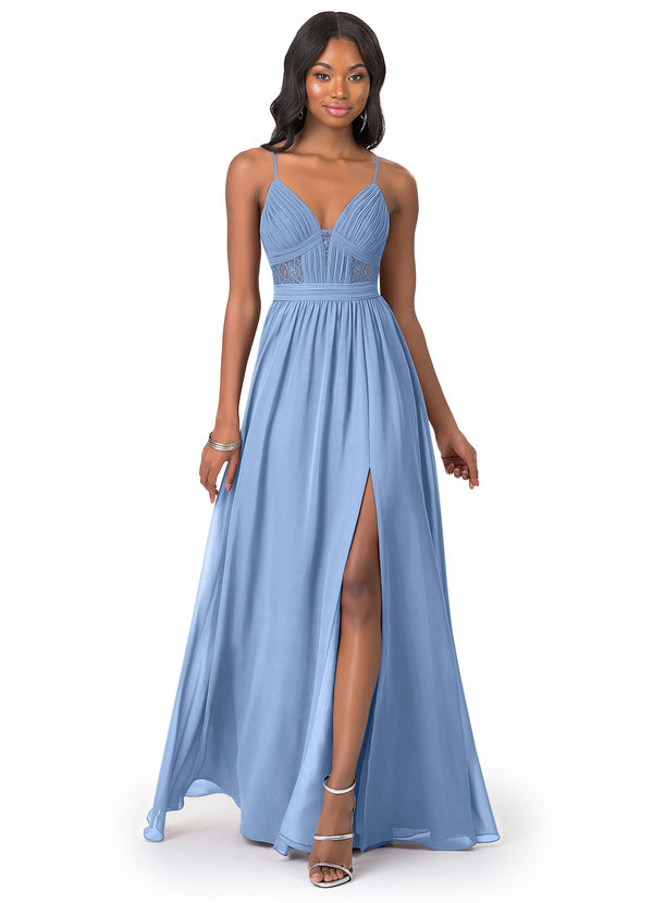 Steel Blue Azazie Elsy Bridesmaid Dresses | Azazie
