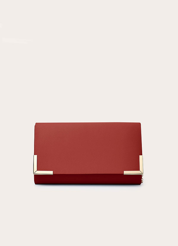 front Bijpassende kleur matte satijnen envelop clutch tas