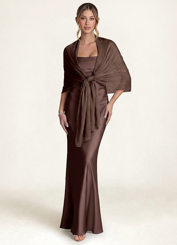 front Azazie Chiffon Sparkly Cover Up Scarf