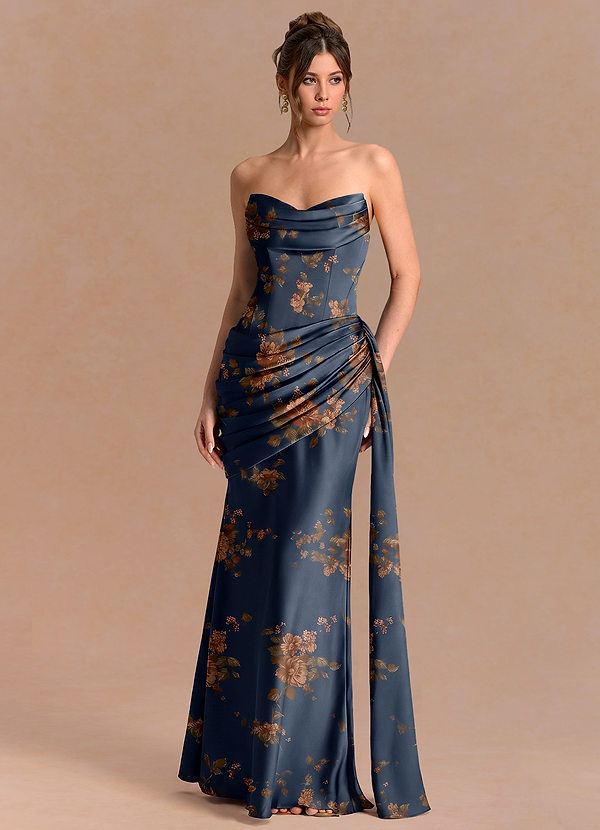 Zorah Navy Vintage Maxi Dress image1
