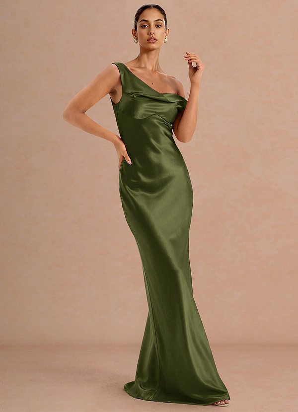 Bayu Maxi Klänning Oliv image1