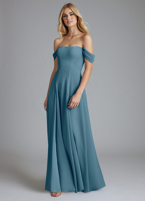 Azazie Seriana Brudtärneklänningar Klä av A-Linje i Chiffong Av axeln Bermuda image1