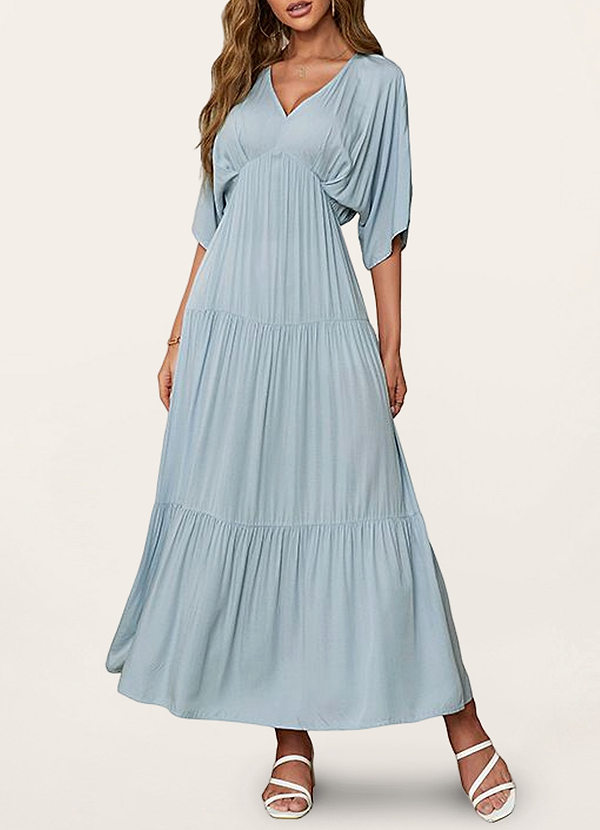 Robe De Bal Teeze Me Taille 5 Bleue à Volants Et Paillettes - Neuve Avec étiquette - Style Princesse Maxi