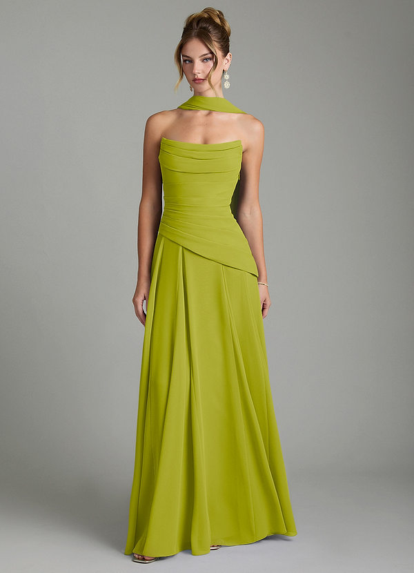 Gabriela Bridesmaid Dresses Lemongrass A-Line Corset Chiffon Dress image1