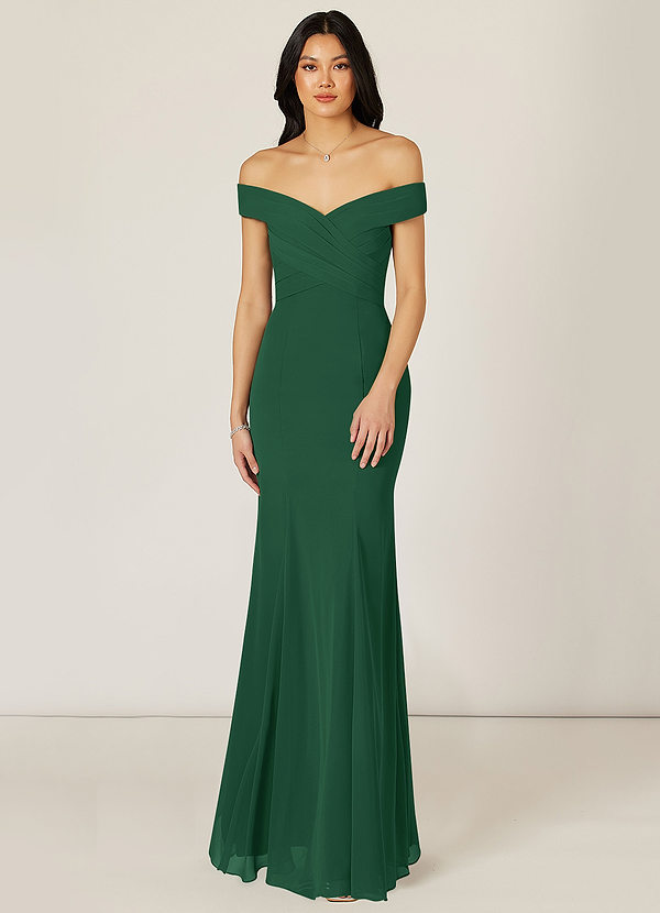 Dark Green Azazie Lecia Bridesmaid Dresses | Azazie