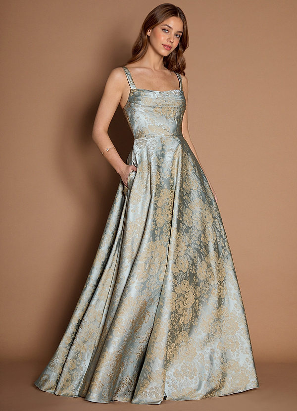 Marenna Vintage Blue A Line Prom Dress image1