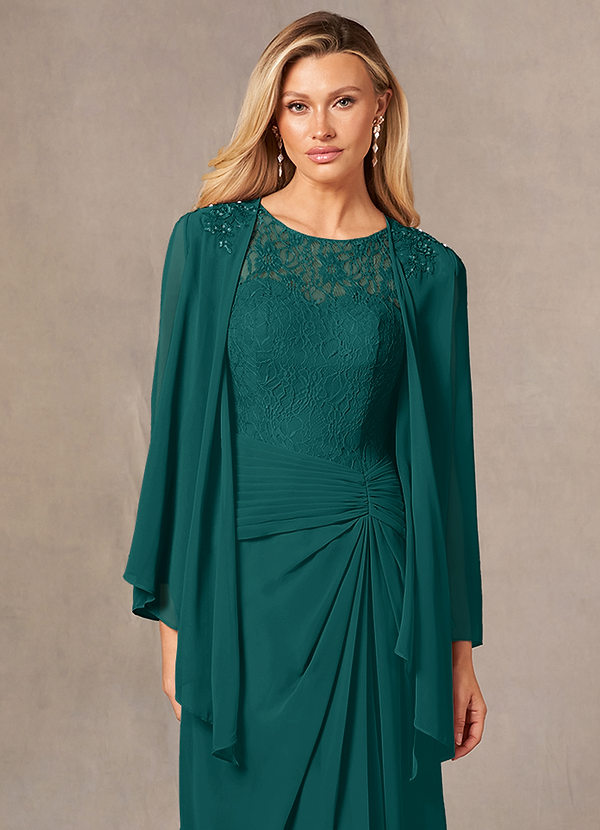 front Azazie Matching Color Moxie Chiffon Wrap