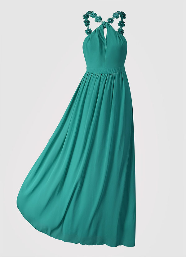 back Elegant Standard Dark Emerald Backless Maxi Dress