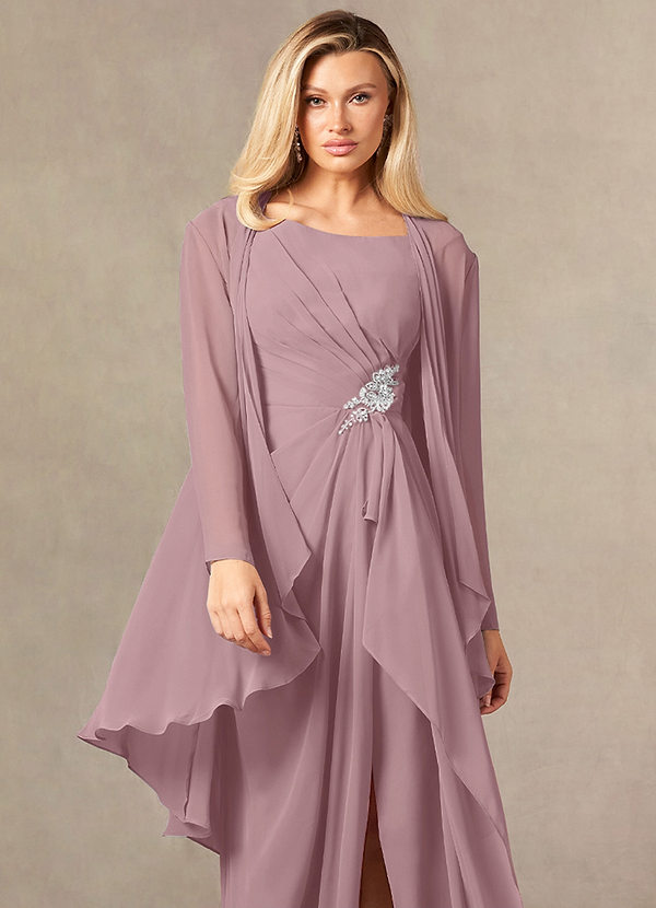 front Azazie Matching Color Devereaux Chiffon Wrap
